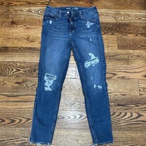 Old Navy Distressed Dark Blue Skinny Jeans